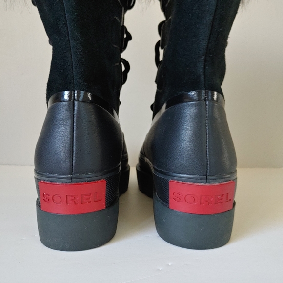 Sorel Joan of Arctic Next Boots Fur Lined Leather Black Size 9.5 Insulated Snow - Picture 12 of 16